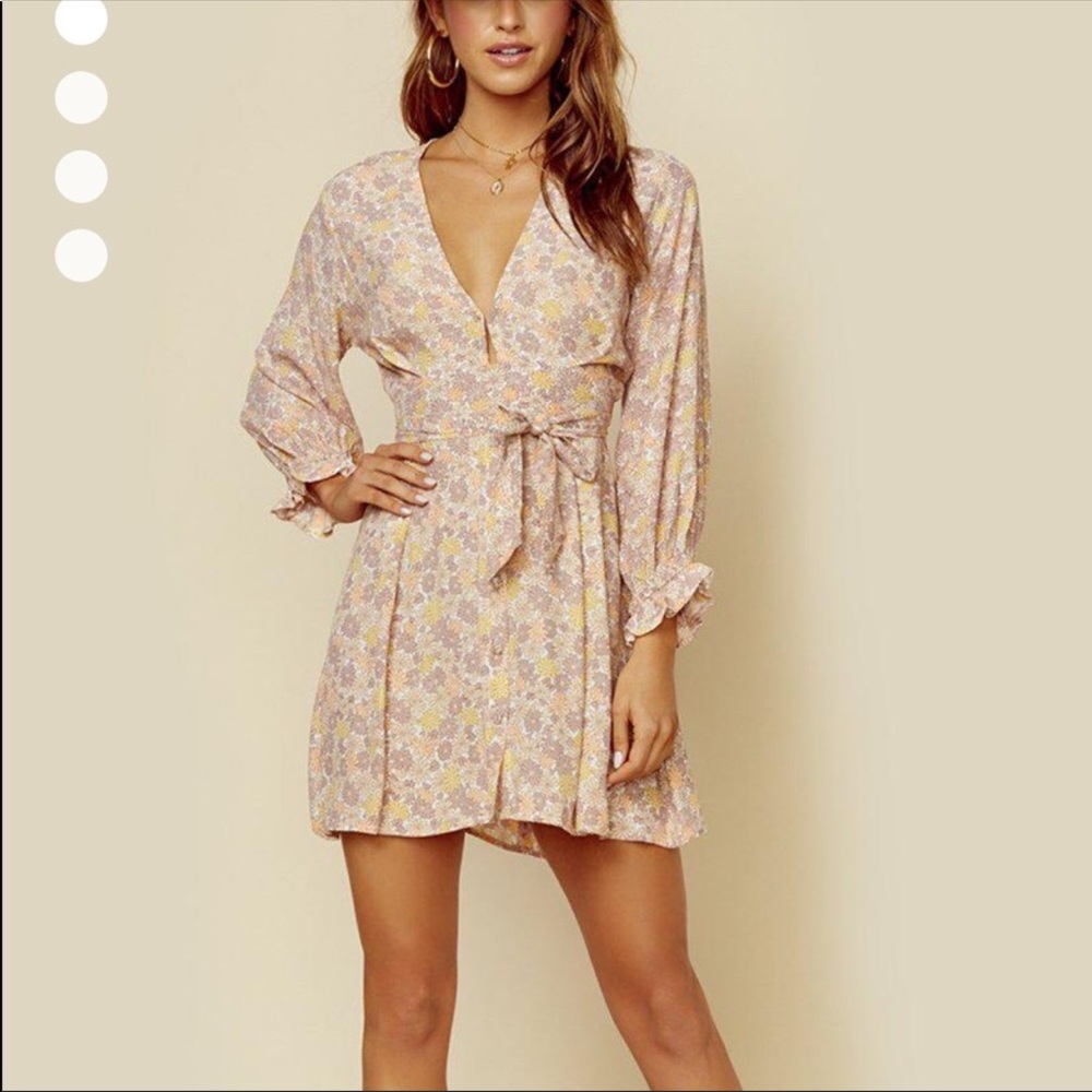 SOLD Faithfull The Brand Palmaro Floral Mini Dres - Picture 2 of 8